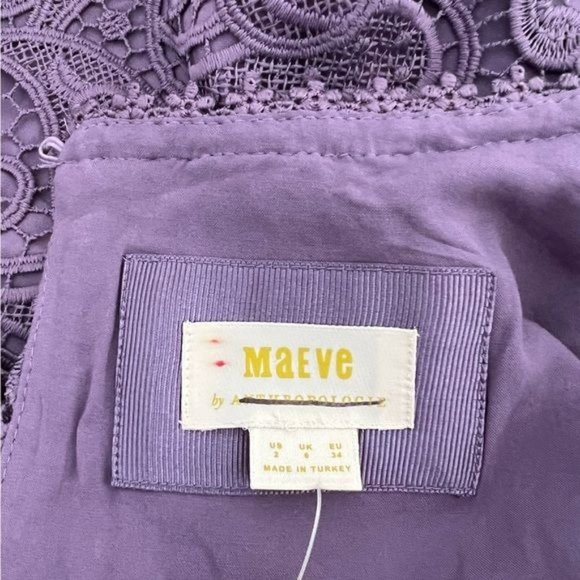 Anthropologie Maeve Embroidered Lace Mini Dress Size 2 NWOT - Picture 13 of 15